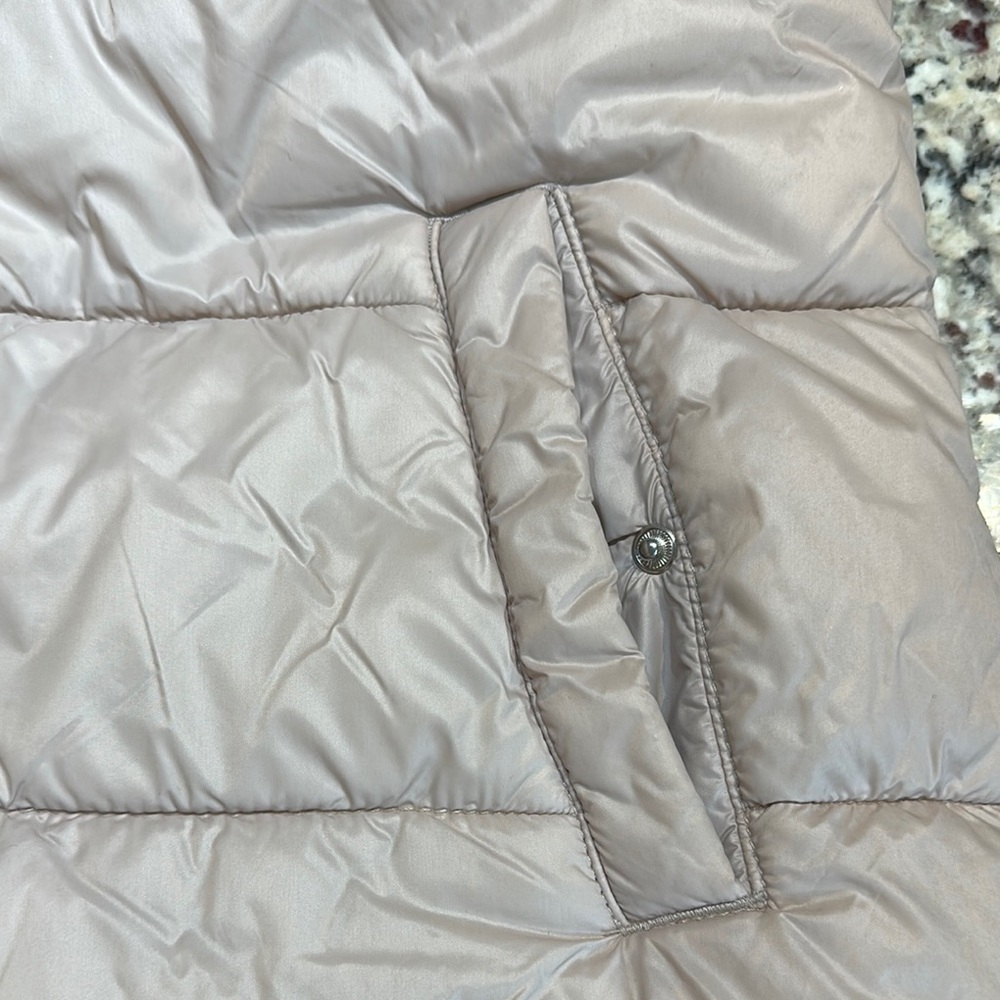 Old Navy Women’s Dusty Pink‎ Quilted Puffer Vest Snap Pocket Full Zip Size L - Picture 4 of 7